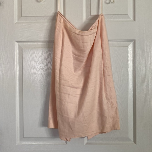 Peach sequined top and matching linen skirt. Breezy & comfortable summer outfit - Picture 5 of 9